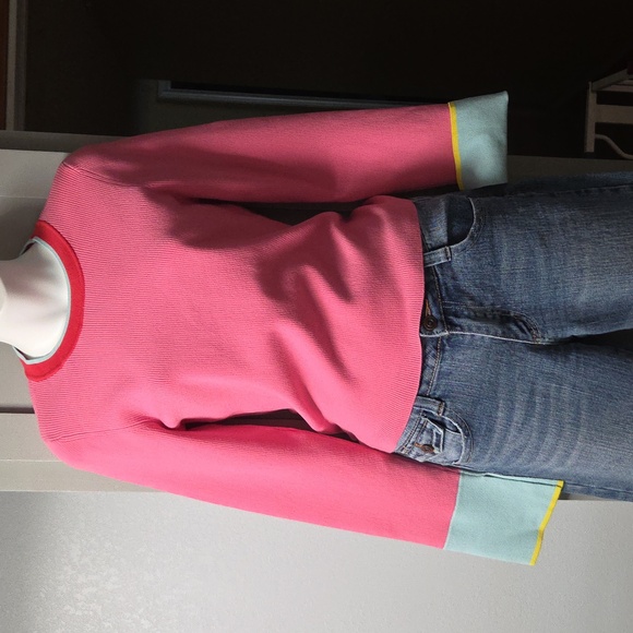 Alice + Olivia Sweaters - Alice + Olivia Pink and Red Ribbed Top